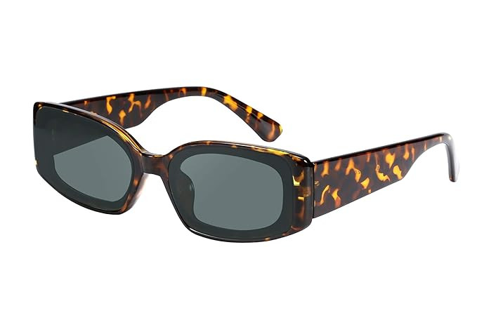 FEISEDY Creative Rectangle Sunglasses Women Fashion Thick Frame UV400 Protection B2462 | Amazon (US)