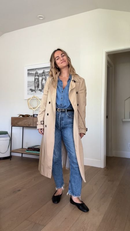 Five days of trench coats! DAY TWO

Try this trench coat outfit formula:
Jeans
Denim shirt
Black belt
Black ballet flats
Your trench coat 

See more ways to style a trench coat on CharmedByCamille.com

#LTKSeasonal #LTKstyletip