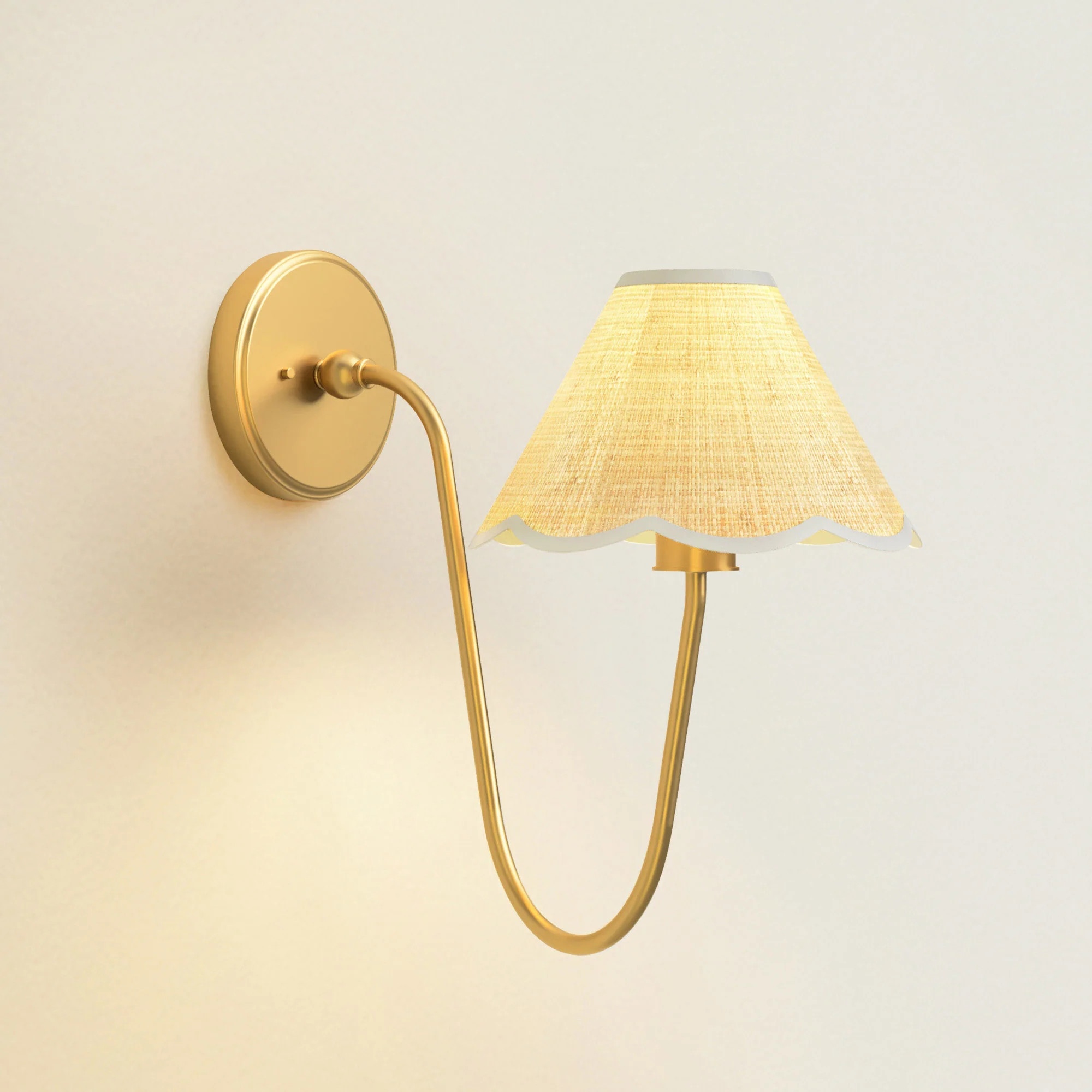 Elara Curve Clamp Cone Arm Sconce | Rowabi