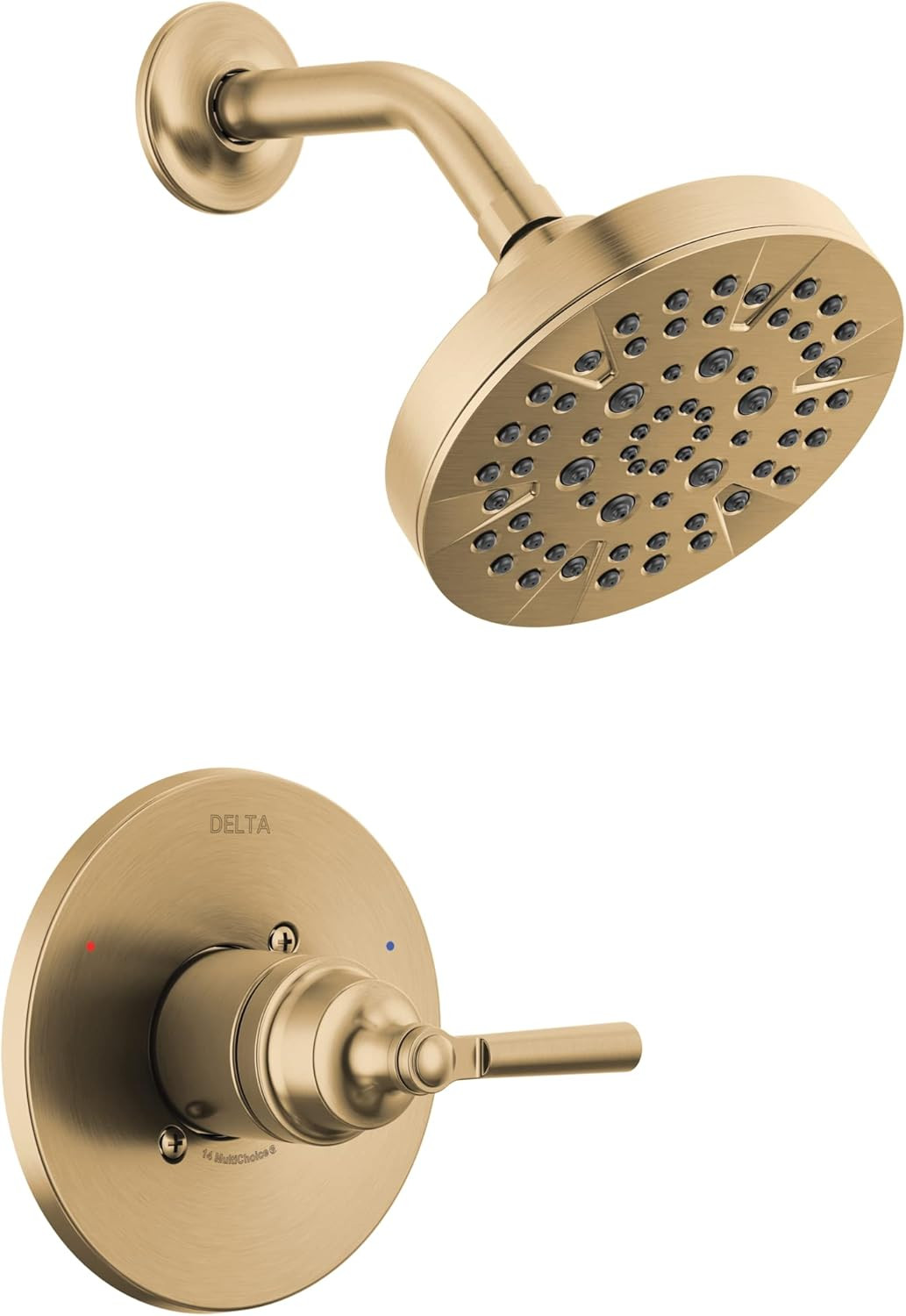 Delta Saylor 14 Series 5-Setting Shower Faucet Set, Brushed Gold Shower Head and Handle Set, Valv... | Amazon (US)