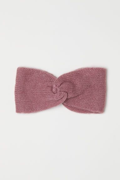 H & M - Knit Mohair-blend Headband - Pink | H&M (US + CA)