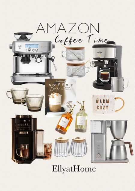 Amazon Prime Deals. Coffee time with coffee bar fall styling. Coffeemaker, espresso, cappuccino machines, elegant mugs with gold accents,  coffee accessories ,coffee recipe books, syrup, Fall home decor accessories. Amazon home finds . Free shipping. 

#LTKsalealert #LTKhome #LTKxPrime