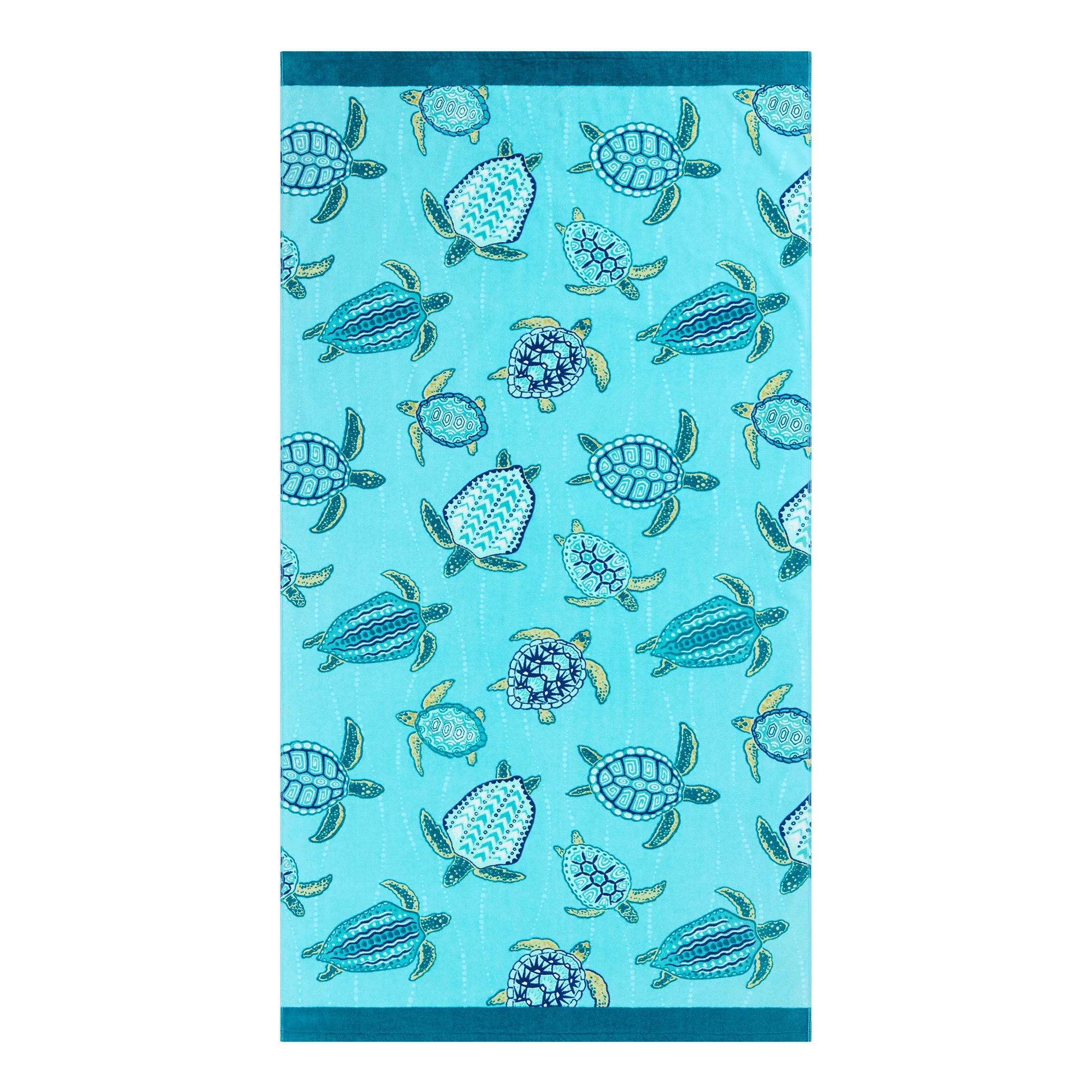 Mainstays Cotton Blend Sea Turtles Multi-Color Beach Towel, 34" X 64" | Walmart (US)