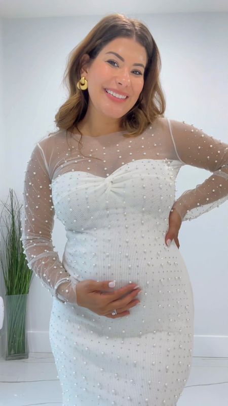 Sharing a closer look at my first option for my baby shower dress combo should I wear it? 🤰🏽

#babyshower #babyshowerdress #amazonfinds #amazonpearldress #amazonknitdress #amazonmusthaves #amazonfavorites #babysprinkle #bumpfriendly #pregnancystyle #pregnancytiktok
#MomsofTikTok #momoutfit #springdress #summerdress #pearlcoverup #stylethebump

Maternity / Post Partum
Nursery
Summer dress
White dress
Wedding dress
Bump friendly 
#LTKunder100 

#LTKstyletip #LTKbump