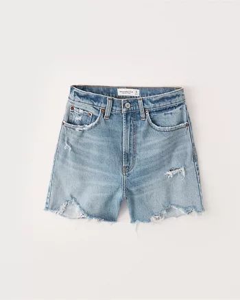 Curve Love High Rise 4 Inch Mom Shorts | Abercrombie & Fitch US & UK