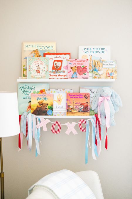 Baby boy Valentine’s Day bookshelves - banner is from Little Happies ❤️

#LTKhome #LTKbaby #LTKSeasonal