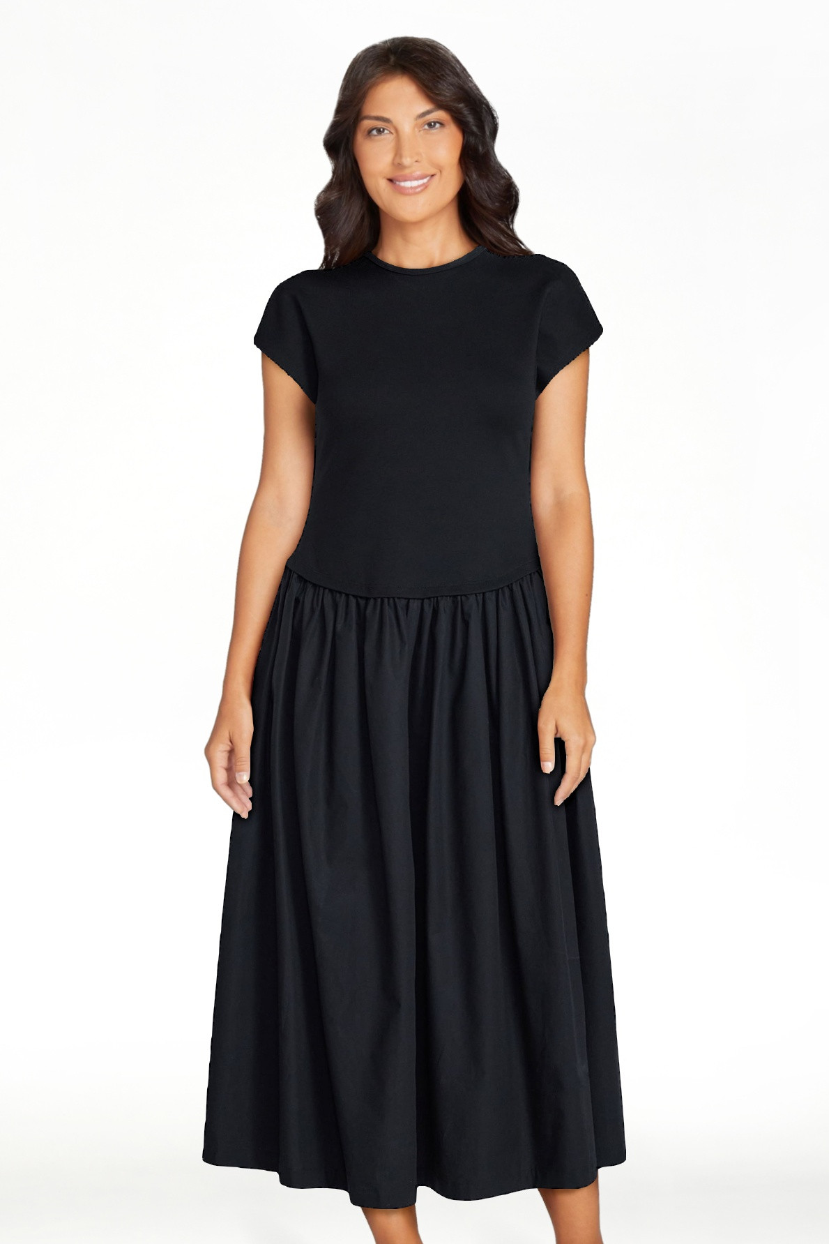 Scoop Women’s Maxi Dress with Short Dolman Sleeves, Sizes XS-4X | Walmart (US)