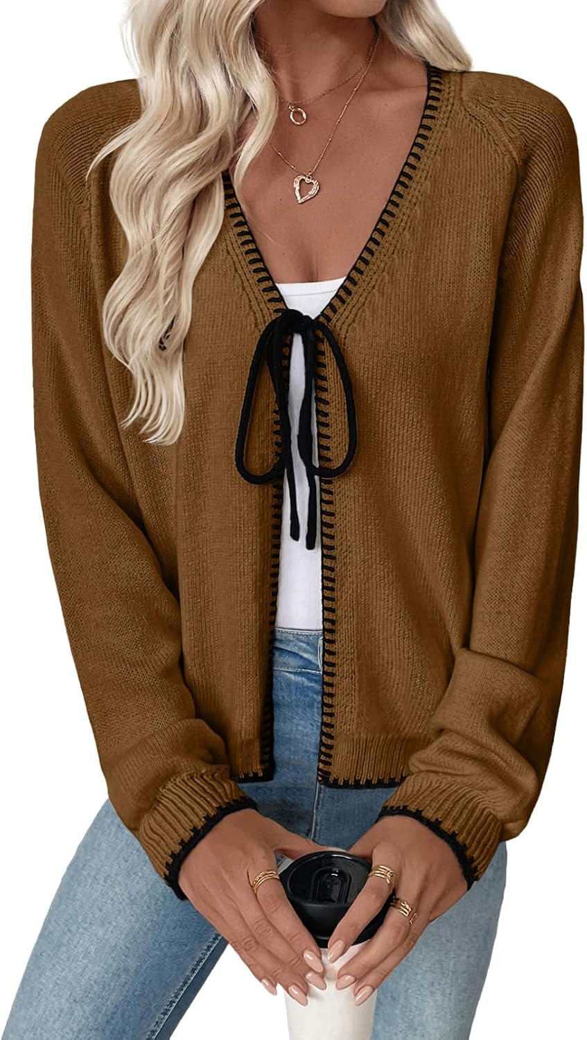 EVALESS Cardigan Sweaters for Women 2026 Trendy Lightweight Knit Fall | Amazon (US)
