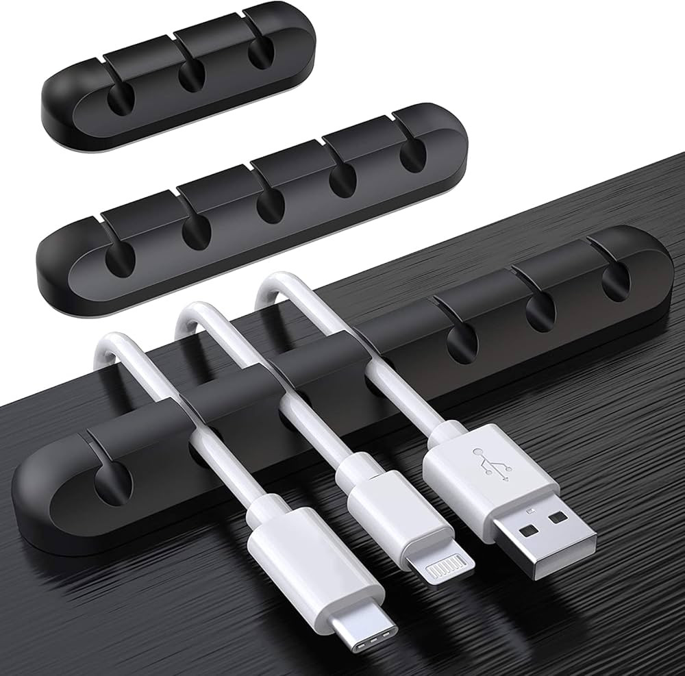 SOULWIT® Kabelhalter Kabelclips, [3 Stück] Silikon kabelmanagement Selbstklebend Kabel Organize... | Amazon (DE)