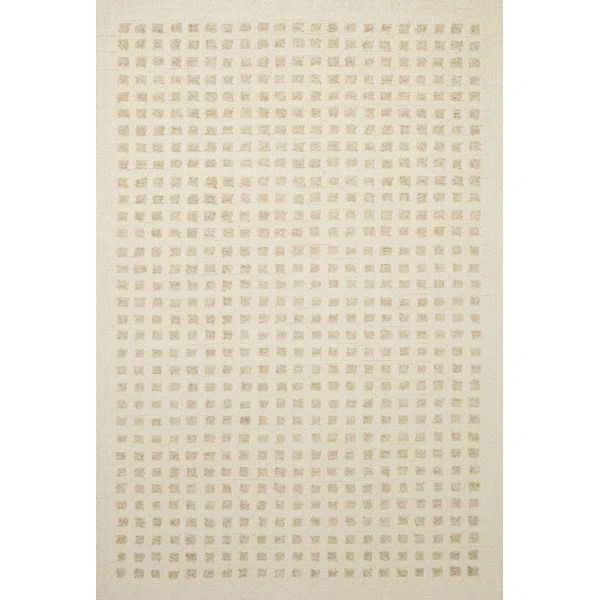 Polly Checkered Hand Tufted Jute/Sisal/Wool Ivory/Natural Area Rug | Wayfair Professional
