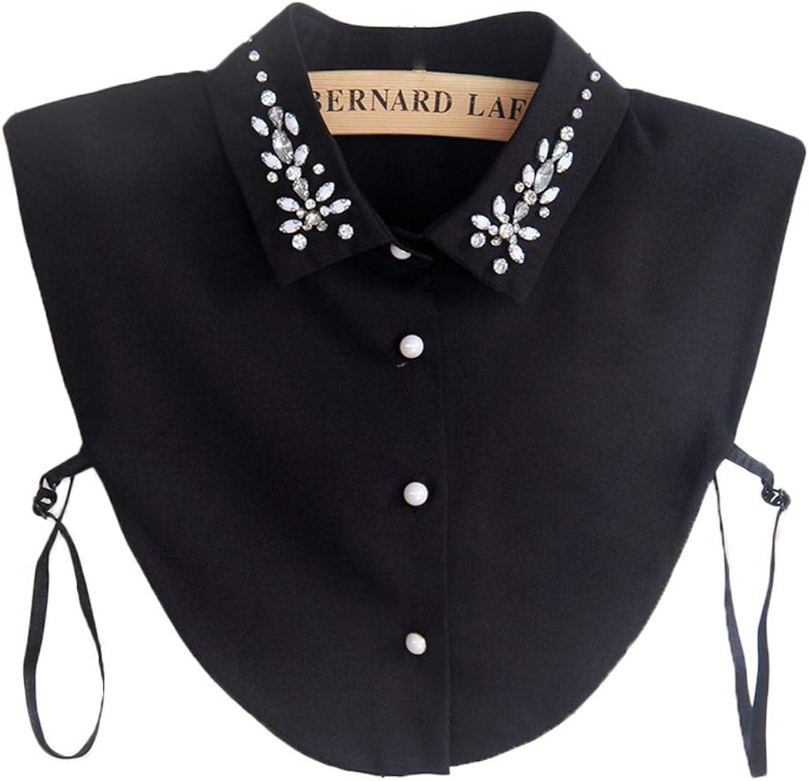Vpang Fake Collar Detachable Blouse Dickey Collar Chiffon Rhinestone Half Shirt False Collar | Amazon (US)