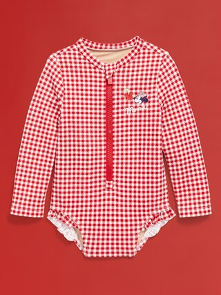 Old Navy x Disney© Minnie Mouse Zip-Front Rashguard One-Piece Swimsuit for Baby | Old Navy (US)