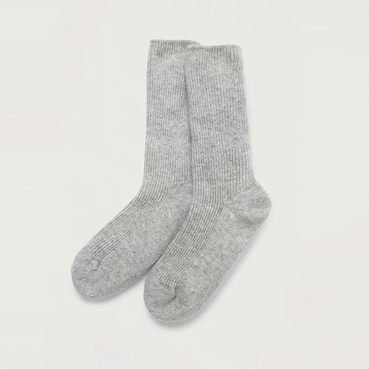 The White Company Cashmere Bed Socks, Silver Grey Marl, Size: One Size | The White Company UK & ROW