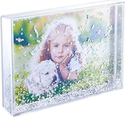 zgrmzql Glitter Picture Frame Personalized Floating Liquid Snow Globe Photo Gifts for Best Friend... | Amazon (US)