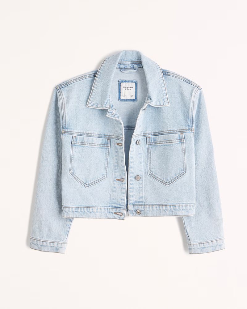 Cropped Denim Jacket | Abercrombie & Fitch (US)