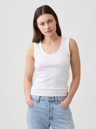 Ribbed Scoopneck Tank Top | Gap Factory