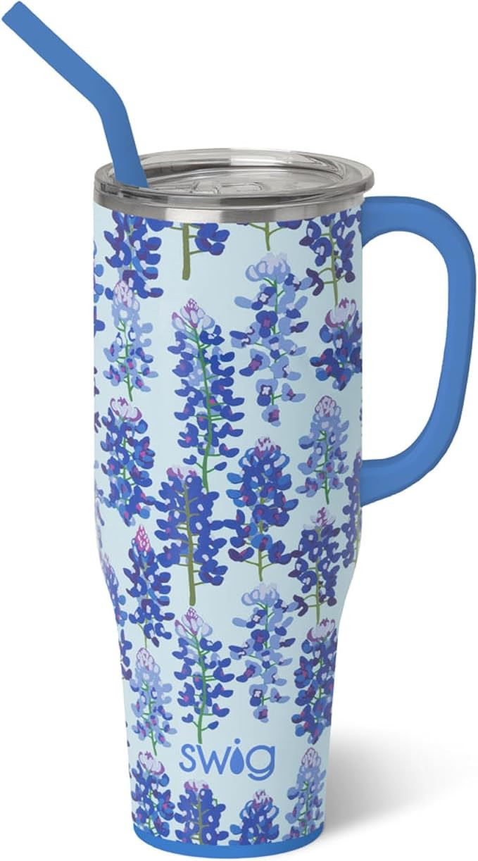 Swig Life 40oz Mega Mug, 40 oz Tumbler with Handle and Straw, Cup Holder Friendly, Dishwasher Saf... | Amazon (US)