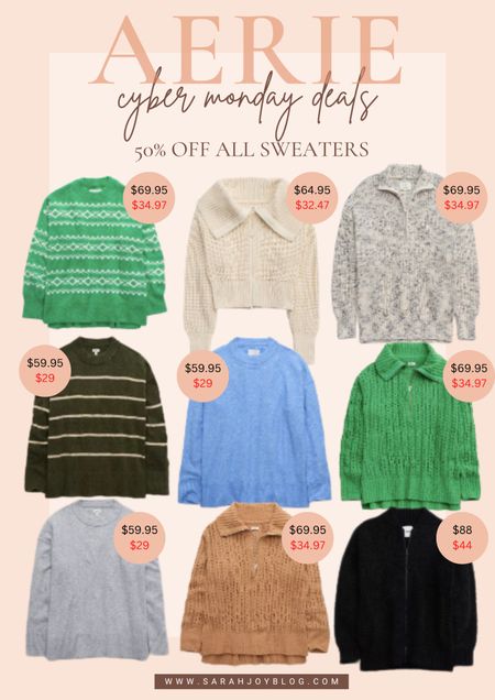 Aerie Cyber Monday Deal! 50% off all sweaters!
#aerie #cybermonday #sale 

Follow @sarah.joy for more cyber Monday deals!!

#LTKGiftGuide #LTKCyberWeek #LTKHoliday
