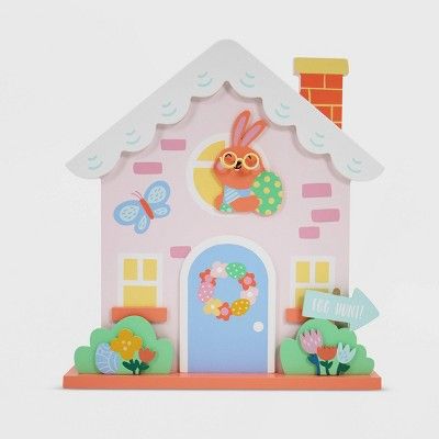 Easter Bunny Wood House - Spritz&#8482; | Target