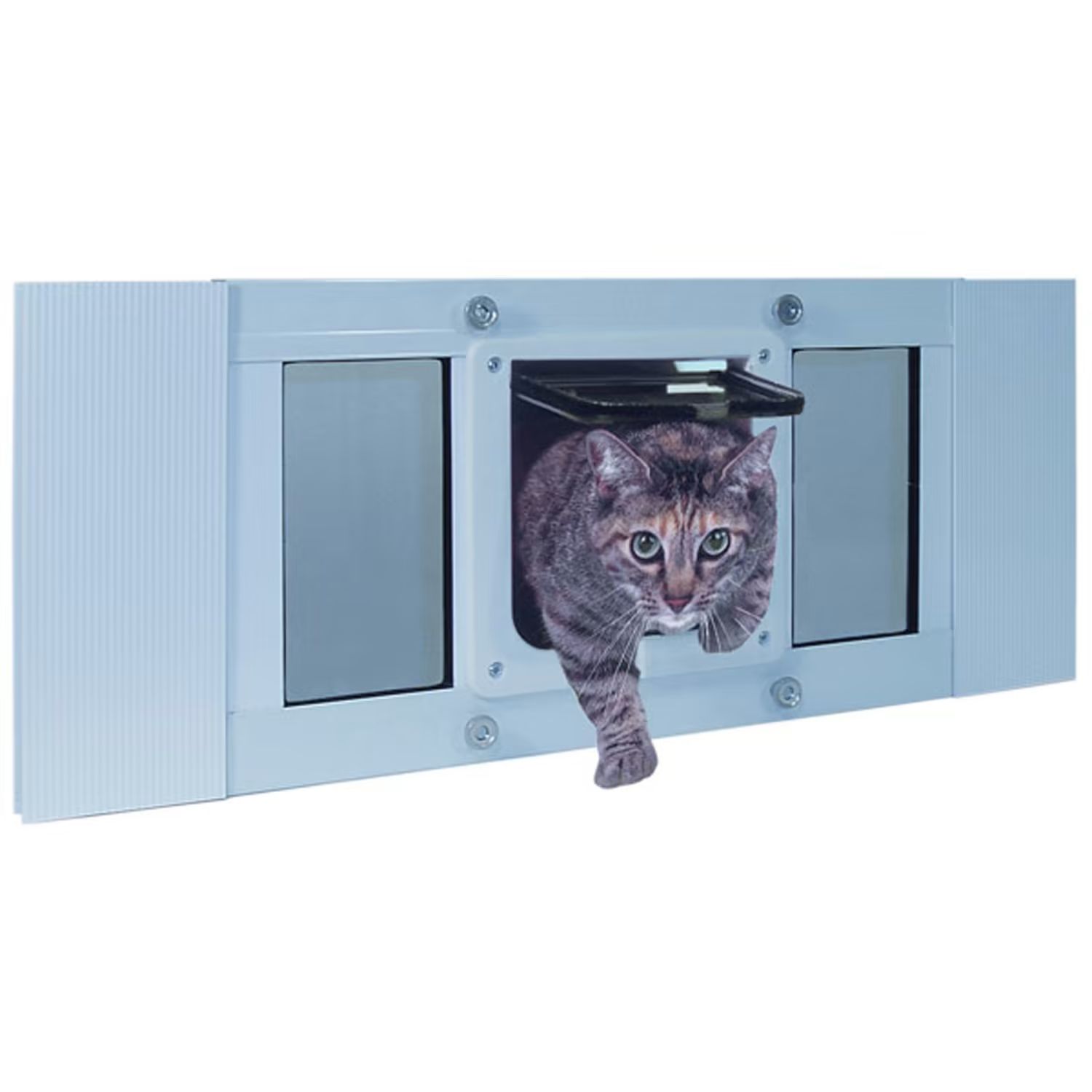 Perfect Pet 27-32" Cat Flap Sash Window Cat Door, 10.625IN x 1.25IN x 27IN | Petco