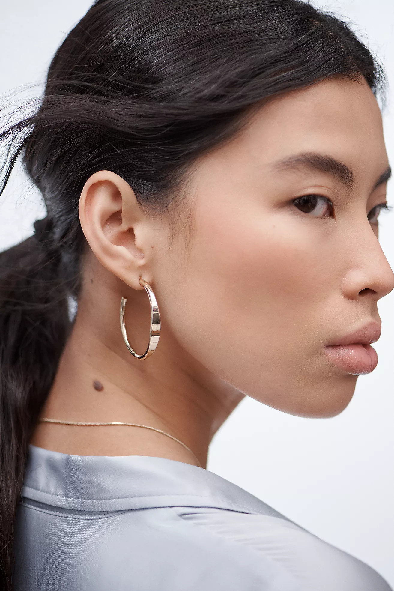 Thin Rocker Hoop Earrings | Anthropologie (US)