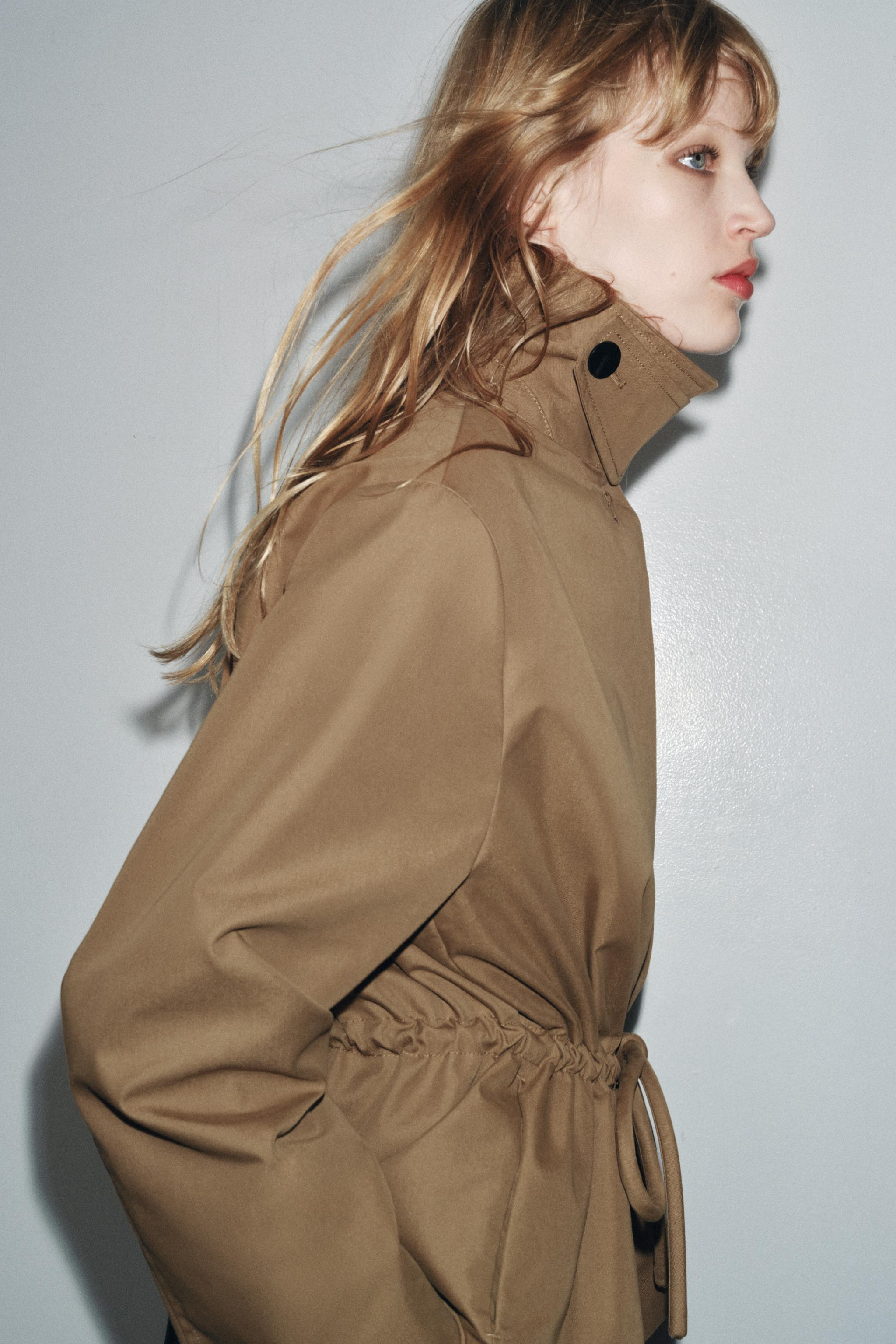 ZW COLLECTION SHORT PARKA WITH ADJUSTABLE WAIST | Zara UK