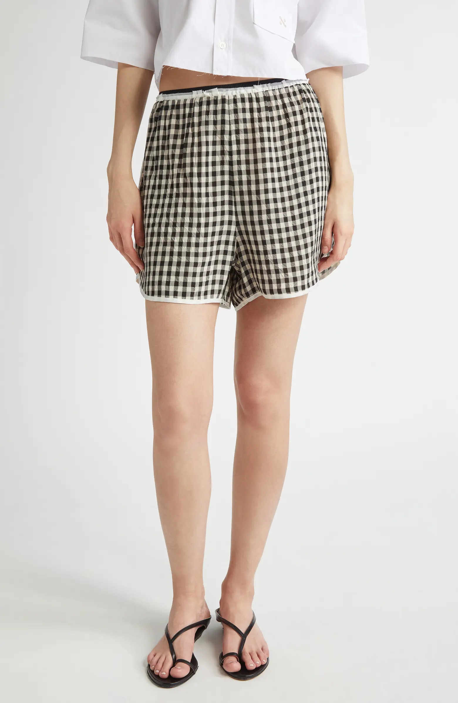 Short but Sweet Gingham Check Olympic Shorts | Nordstrom