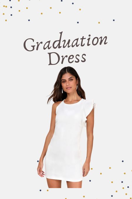 Graduation dress 
White dress 
Bridal dress 


#LTKWedding #LTKSeasonal #LTKFindsUnder100