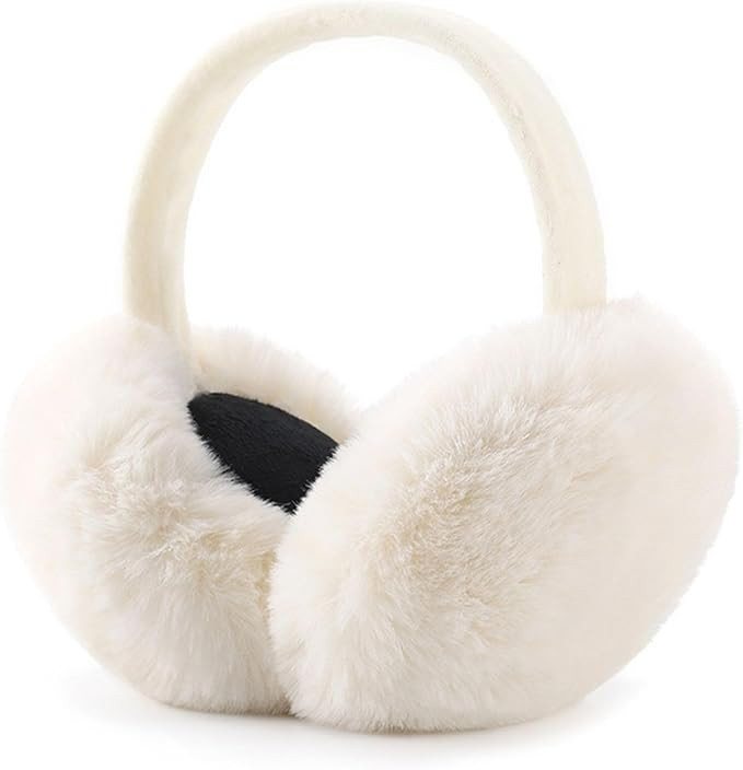 Airmoon Ear Muffs for Women - Winter Ear Warmers - Soft & Warm Cable Knit Furry Fleece Earmuffs -... | Amazon (UK)