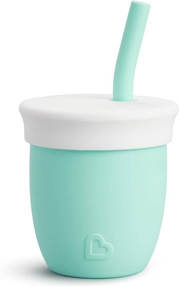 Munchkin® C’est Silicone! Open Training Cup with Straw for Babies and Toddlers 6 Months+, 4 Ou... | Amazon (US)
