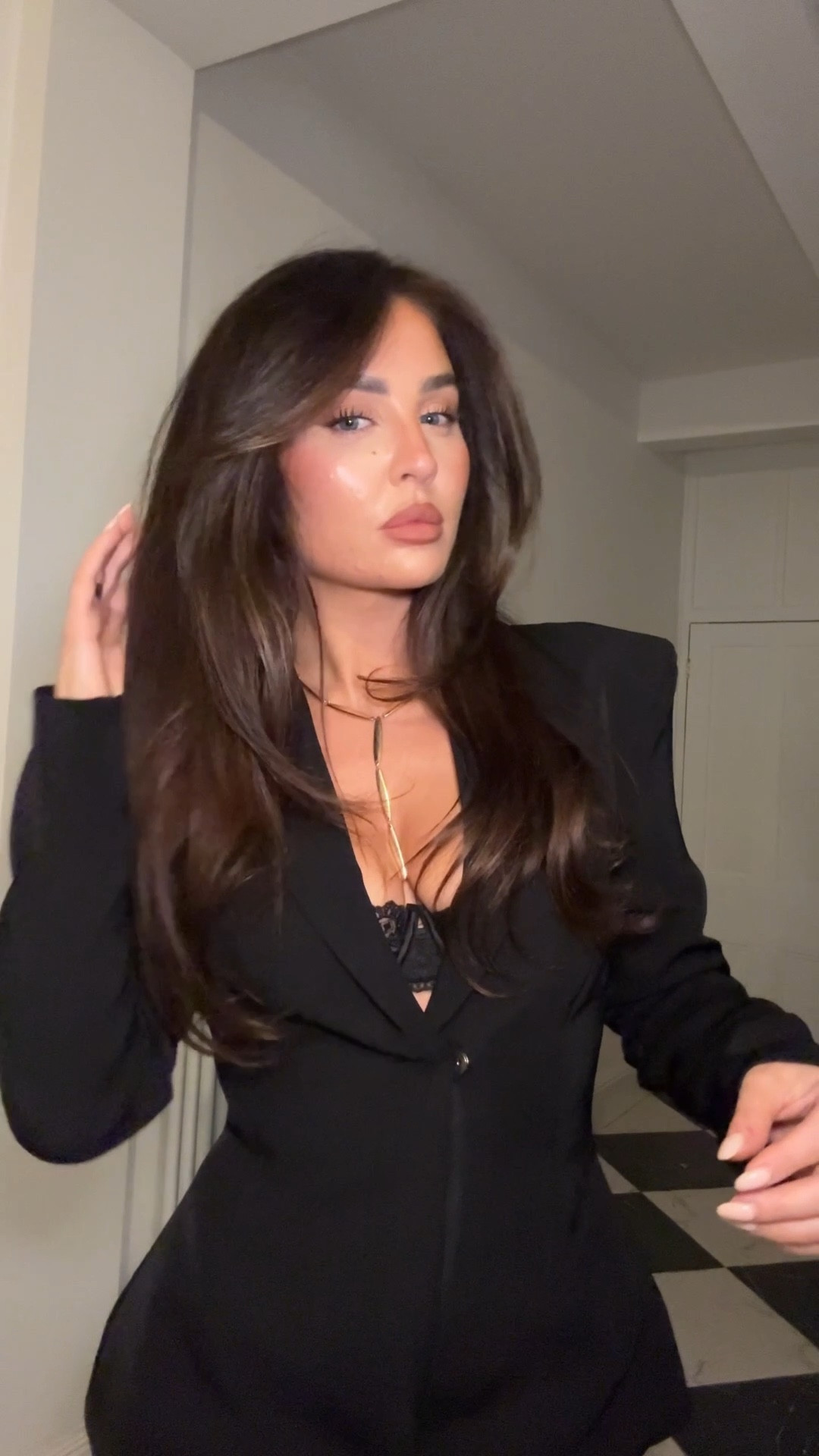 Black blazer playsuit 