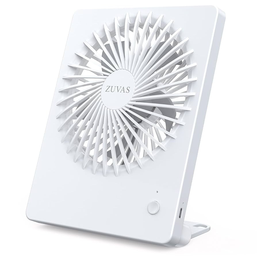 Zuvas Desk Fan Battery Operated Fan Rechargeable 180°Tilt Folding Personal Fan Ultra Quiet Small... | Amazon (US)