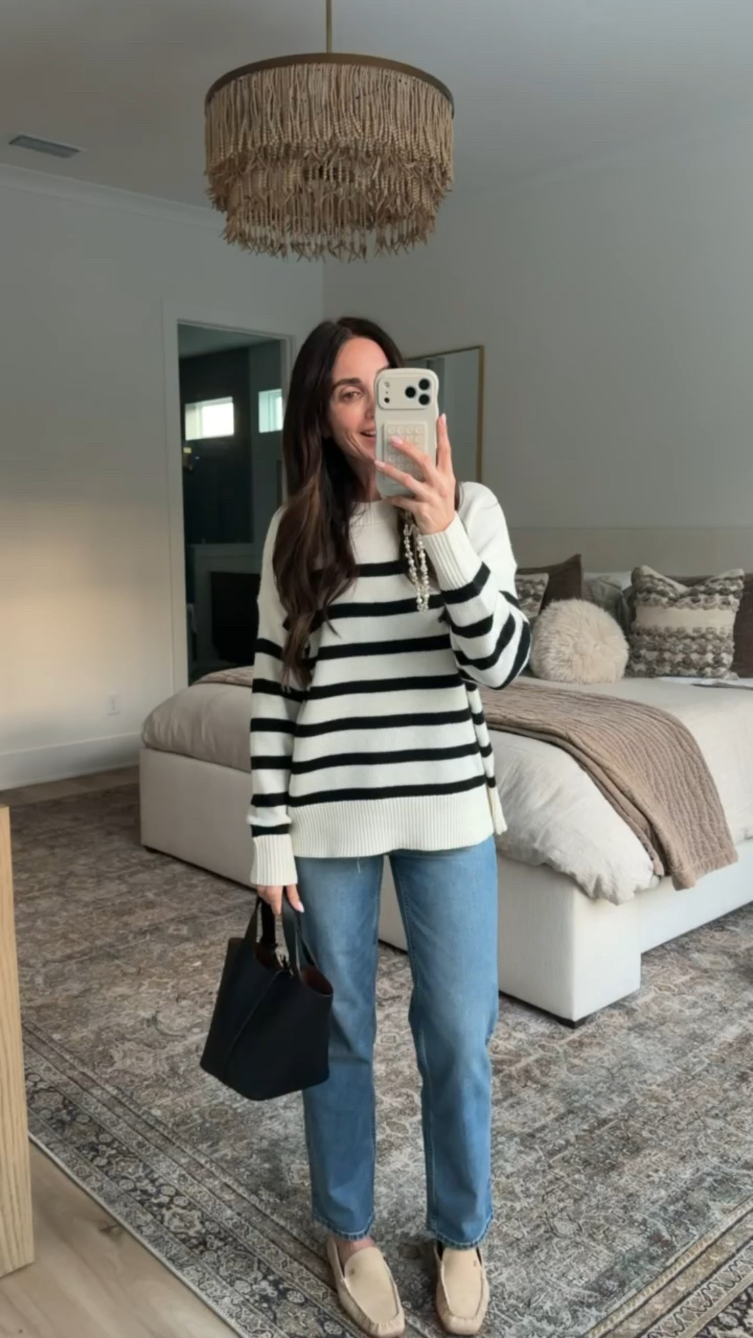 Target viral jeans that look like designer, tunic sweater, casual outfit, look for less, target finds, annabrstyle.

#LTKOver40 #LTKFindsUnder100 #LTKootd