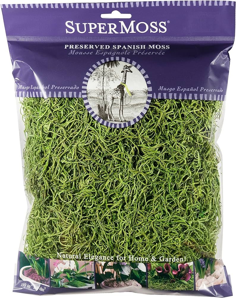 SuperMoss (26907) Spanish Moss Preserved, Grass, 4oz, 120 cubic in Bag (Appx. 4oz) (7 59834 26907... | Amazon (US)