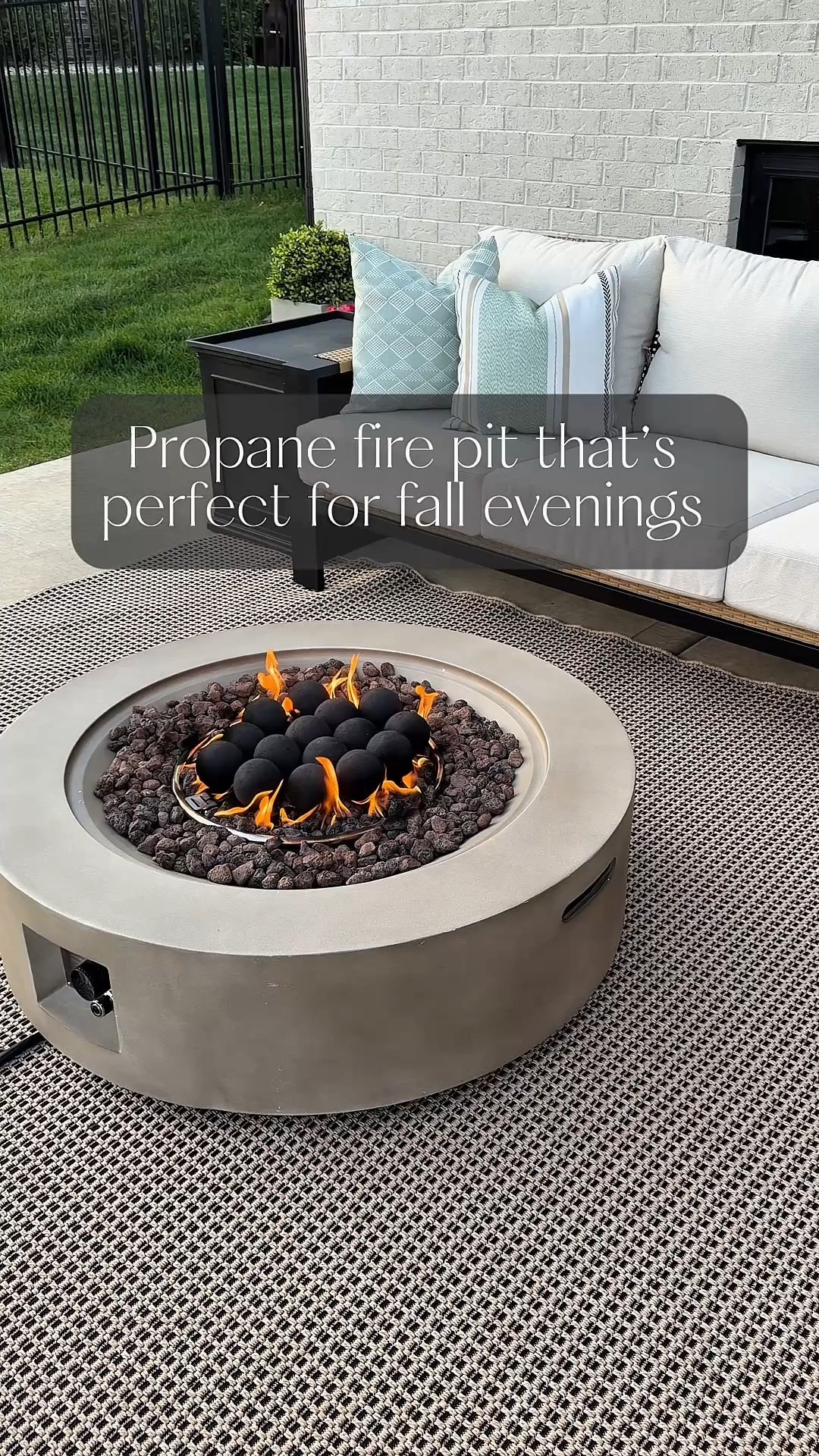 My propane fire pit is perfect for fall evenings 🤩🙌

#LTKHome #LTKU #LTKOver40