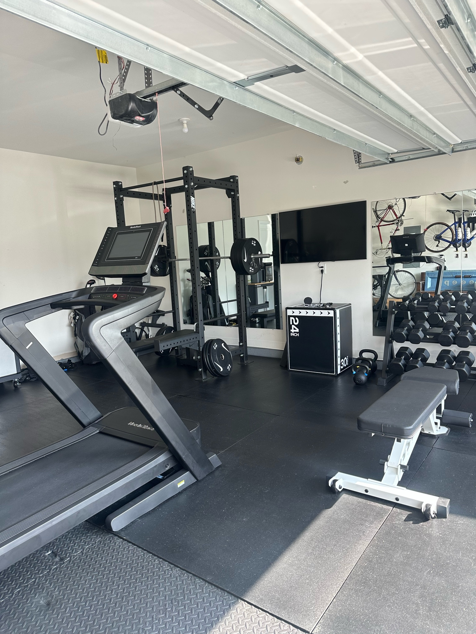 Nike garage home gym set up 

#LTKhome 

#LTKActive