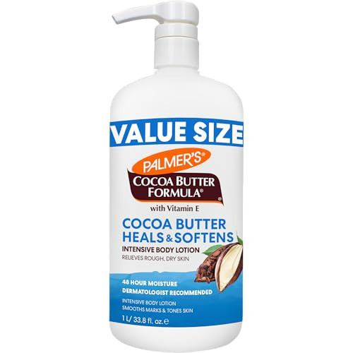 Palmer's Cocoa Butter Formula Daily Skin Therapy Body Lotion, 33.8 Oz Pump Bottle, Intensive Moisturizer for Dry and Eczema-Prone Skin, Enriched with Vitamin E, Helps Provide 48-Hour Deep Hydration | Amazon (US)