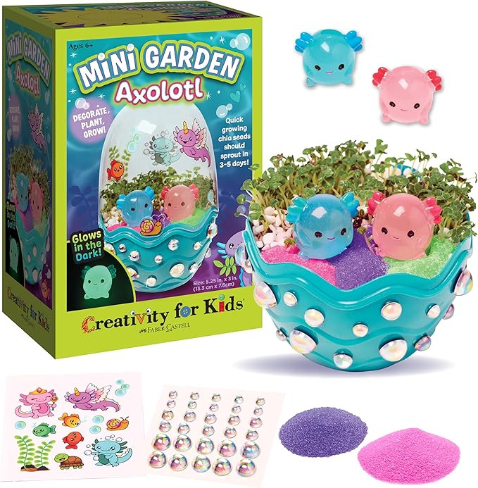Creativity for Kids Mini Garden: Axolotl Terrarium - STEM Science Kit for Kids, Axolotl Arts and ... | Amazon (US)