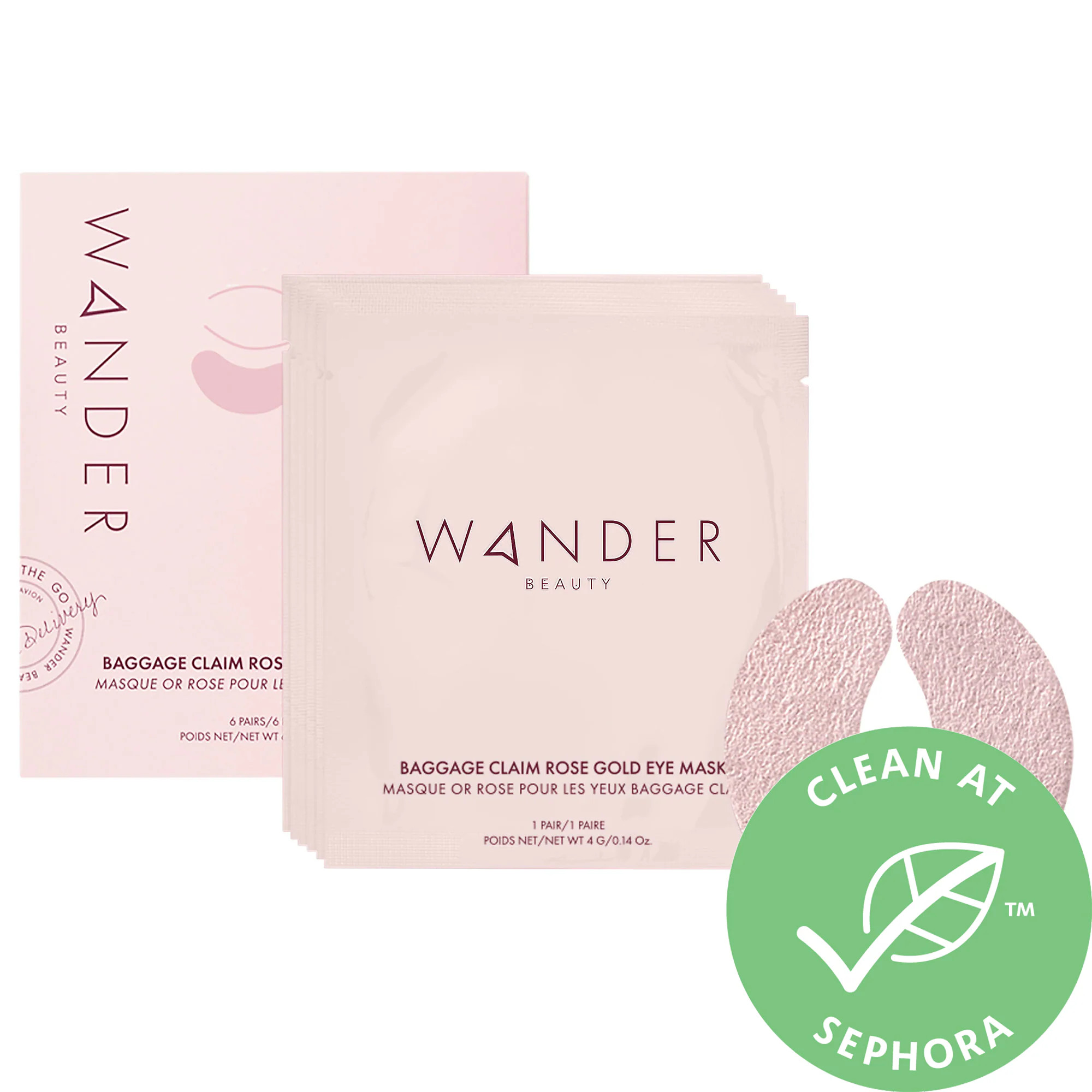 Wander Beauty Baggage Claim Rose Gold Eye Masks 6 x Eye Masks | Sephora (US)