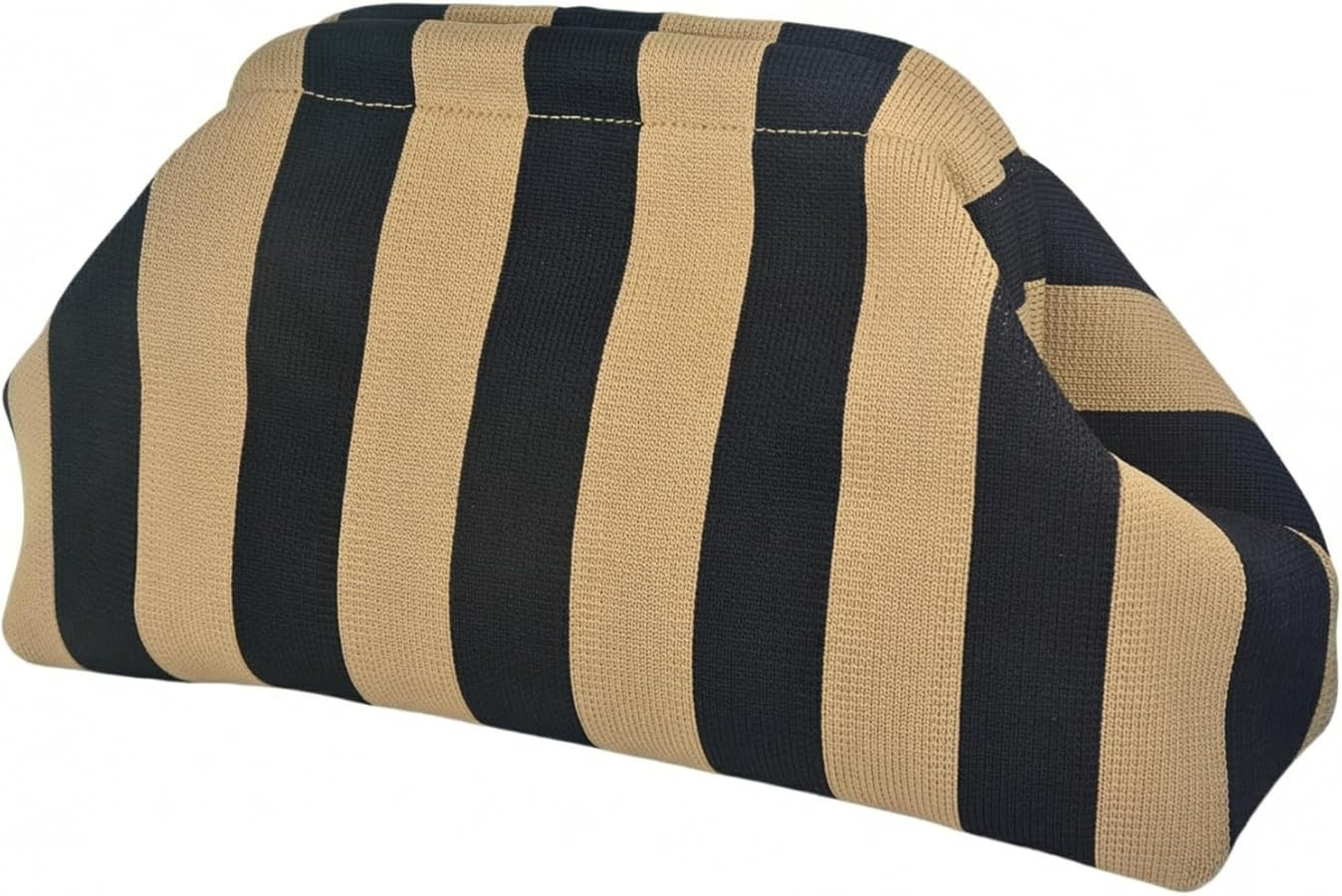 Woven Clutch Purse for Women, Striped Summer Woven Clutch, Mahjong Tile Bag Dumpling Style, Color... | Amazon (US)