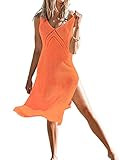 CUPSHE Women Crochet Swimsuit Cover Up Sleeveless Hollow Out Long Swimwear Coverup 2026 Split Mes... | Amazon (US)