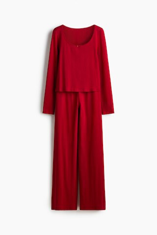 H & M - Cotton Pointelle Pajamas - Red | H&M (US + CA)