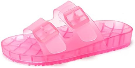 FUNKYMONKEY Women's Comfort Slides Double Buckle Adjustable EVA Flat Sandals | Amazon (US)