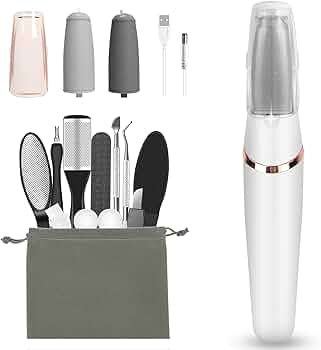 Electric Callus Removers for Feet, Haootadiy Electric Foot Callus Remover Pedicure Kits Rechargea... | Amazon (US)