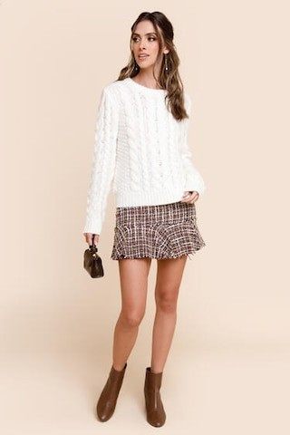 Dafne Cable Knit Sweater | Francesca's