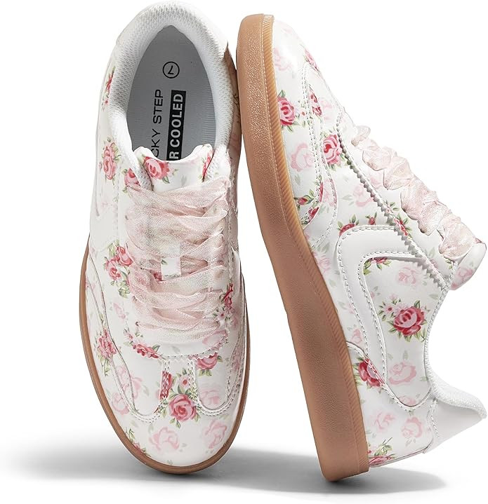 LUCKY STEP Women's Retro Fashion Sneakers Classic Casual Walking Shoes Non Slip Comfort Skate Sho... | Amazon (US)