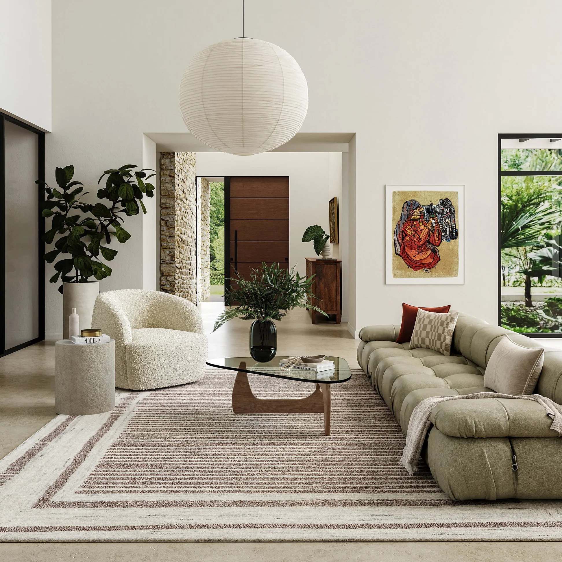 Villa Southwestern Wool Rug | Brown | Rugs USA