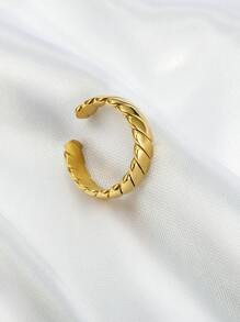 Stainless Steel Cuff Ring
   SKU: sj2208091257614450      
          (3 Reviews)
            US$3... | SHEIN