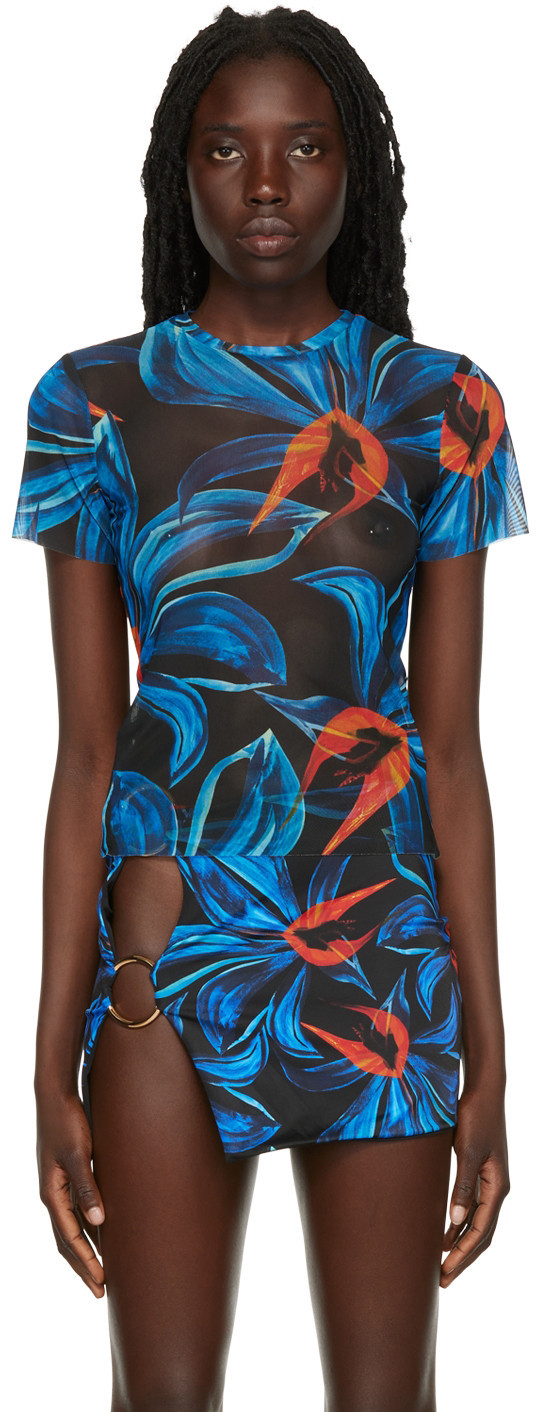 Louisa Ballou Blue Beach T-Shirt | SSENSE
