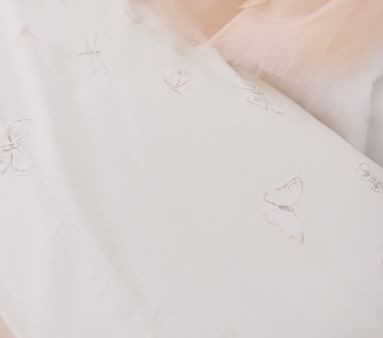 Monique Lhuillier Ethereal Butterfly Sateen Sheet Set | Pottery Barn Kids